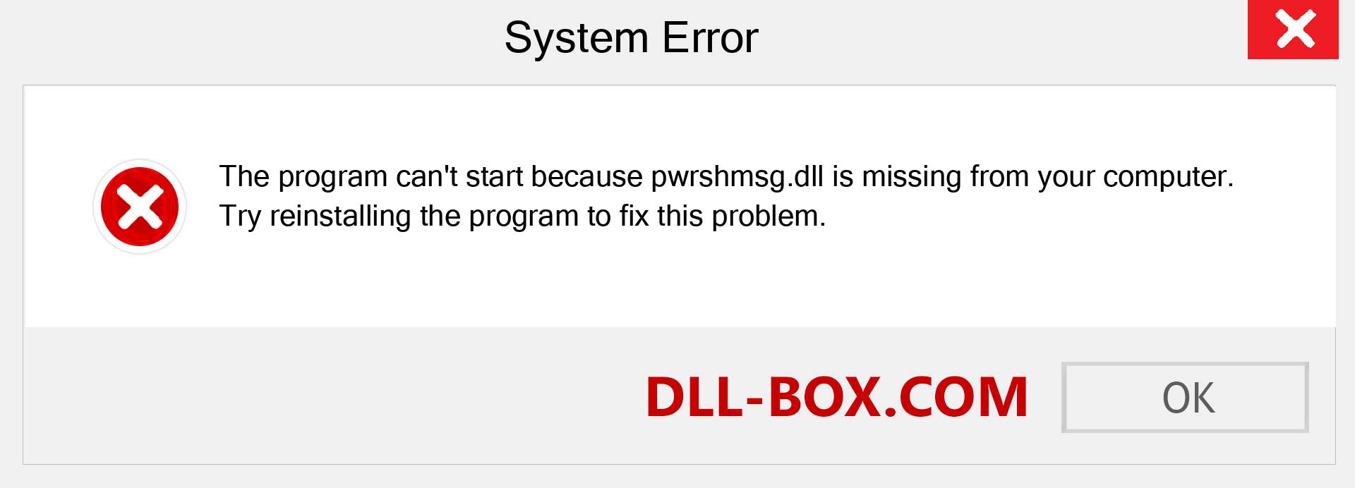  pwrshmsg.dll file is missing?. Download for Windows 7, 8, 10 - Fix  pwrshmsg dll Missing Error on Windows, photos, images